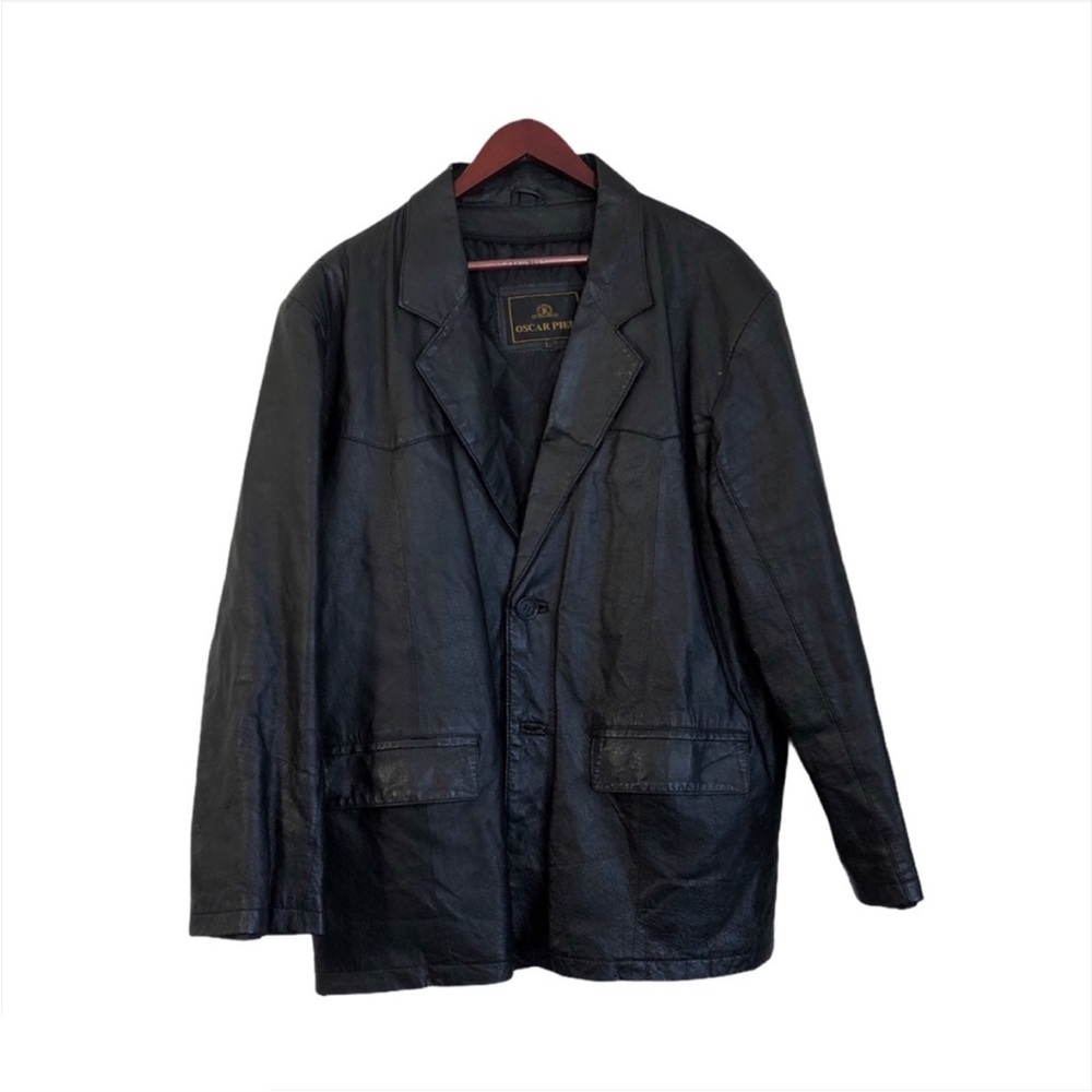 Oscar Piel Black Leather Jacket
